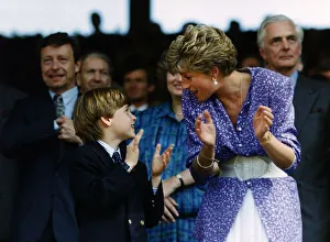 Princess Diana and her son Prince William pictured at the Wimbledon Ladies Singles Final Princess Diana and her son Prince William pictured at the Wimbledon Ladies Singles Final