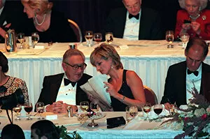 Images Dated 1st December 1995: PRINCESS DIANA TALKS TO HENRY KISSINGER, USA FOREIGN POLICY ADVISER