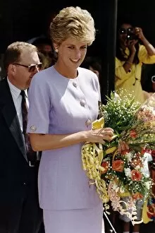 Diana Princess Of Wales Collection: Princess Diana visits Broadwater School in Tooting, south west London