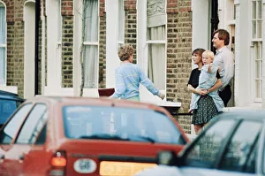Images Dated 10th June 1992: Princess Diana visits friend Carolyn Bartholmew, former flatmate, in London