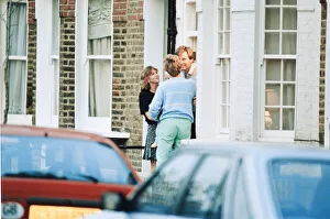 Images Dated 10th June 1992: Princess Diana visits friend Carolyn Bartholmew, former flatmate, in London