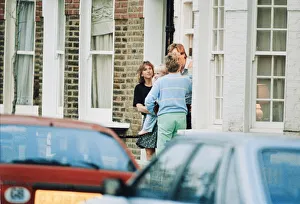 Images Dated 10th June 1992: Princess Diana visits friend Carolyn Bartholmew, former flatmate, in London