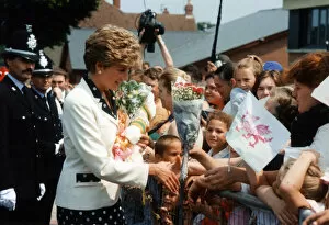 Images Dated 30th June 1993: Princess Diana visits Wales, Wednesday 30th June 1993. Our Picture Shows