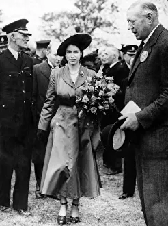 Princess Elizabeth (later Queen Elizabeth II) during a visit to Wales Princess Elizabeth (later Queen Elizabeth II) during a visit to Wales