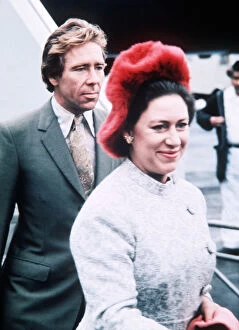Princess Margaret and Lord Snowdon June 1971 at Heathrow Airport
