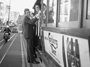 00876 Gallery: Princess Margaret and Lord Snowdon ride a tram in San Francisco during their visit to