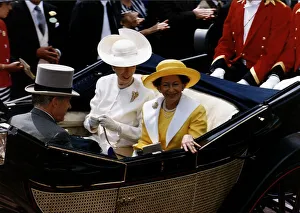 Princess Margaret and Princess Anne at Royal Ascot in June 1992 Princess Margaret and Princess Anne at Royal Ascot in June 1992