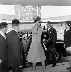 01239 Gallery: Princess Margrethe of Denmark leaving London Airport for Copenhagen. 29th April 1966