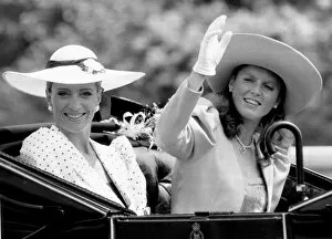 Images Dated 20th June 1986: Princess Michael of Kent with Sarah Ferguson in procession at Royal Ascot June 1986