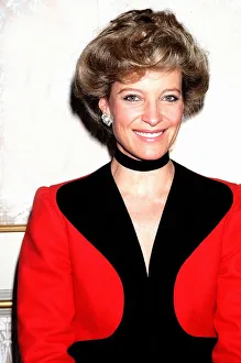 Princess Michael of Kent wearing a red and black top February 1984 Princess Michael of Kent wearing a red and black top February 1984