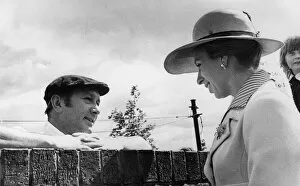 The Princess Royal, seen here enjoying an over the wall chat with a Washington resident