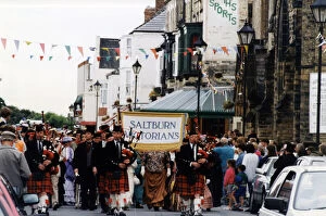 Images Dated 8th August 1993: Procession through town during Saltburns Victorian Week. 8th August 1993