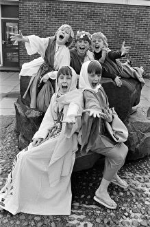 Images Dated 25th March 1986: Proclaiming the message... these budding thespians took part in a special Easter