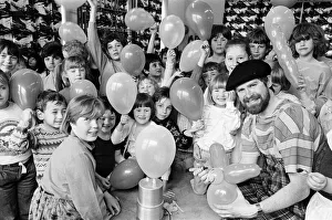 Prof Buster Balloon, alias Brian Pitt, entertains with his party games Prof Buster Balloon, alias Brian Pitt, entertains with his party games