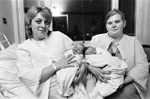 Two proud mothers with their new born babies that were delivered on Christmas Day at