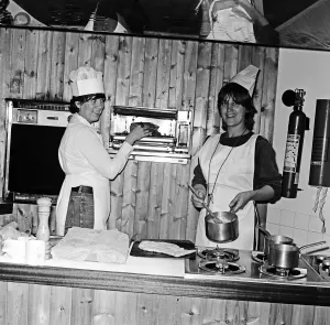 Prudence Leith (also known as Prue Leith) pictured LEFT in the white shirt under her Prudence Leith (also known as Prue Leith) pictured LEFT in the white shirt under her