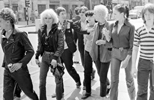 Images Dated 30th July 1977: Punk Rockers the Kings Road who clashed with a group of Teddy Boys. London, July 1977
