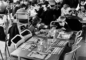 Pupils at Gracemount Primary School in Edinburgh, sit down to school dinner Pupils at Gracemount Primary School in Edinburgh, sit down to school dinner