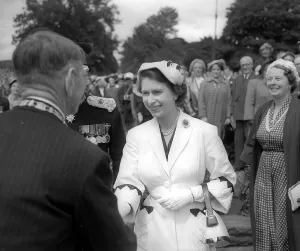 Queen Elizabeth and Duke of Edinburgh in Wales. July 1953 Queen Elizabeth and Duke of Edinburgh in Wales. July 1953