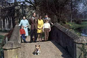 00511 Gallery: Queen Elizabeth with her family at Windsor castle 1968 who are Prince Philip Prince