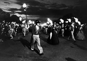 Queen Elizabeth II 1977 Silver Jubilee Celebrations Beacons Revelers head towards a Queen Elizabeth II 1977 Silver Jubilee Celebrations Beacons Revelers head towards a