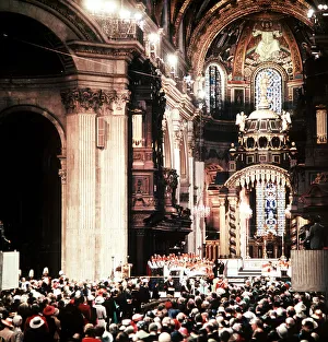 Queen Elizabeth II 1977 Silver Jubliee Thanksgiving Service at St Paul' Queen Elizabeth II 1977 Silver Jubliee Thanksgiving Service at St Paul'
