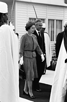 Algiers Collection: Queen Elizabeth II in Algiers, Algeria. The Queen arrives from Royal Yacht Britannia