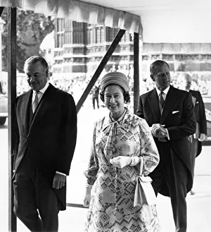 Queen Elizabeth II arrives at the 62nd Inter-Parliamentary Union conference with Prince Queen Elizabeth II arrives at the 62nd Inter-Parliamentary Union conference with Prince