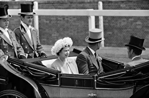 Queen Elizabeth II arrives at Royal Ascot. 14th June 1966 Queen Elizabeth II arrives at Royal Ascot. 14th June 1966