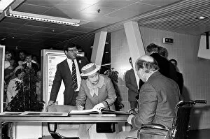 Images Dated 30th May 1984: Queen Elizabeth II attends the opening of a new terminal at Birmingham International