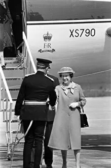 Images Dated 30th May 1984: Queen Elizabeth II attends the opening of a new terminal at Birmingham International