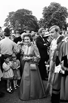 Images Dated 4th June 1977: Queen Elizabeth II attends Windsor Medieval Fair. 4th June 1977