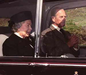 Queen Elizabeth II in Balmoral, Scotland, 7th September 1997 Driving with husband Prince Queen Elizabeth II in Balmoral, Scotland, 7th September 1997 Driving with husband Prince