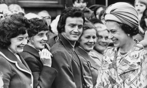 Queen Elizabeth II chatting to the Geordie crowds during her visit to Hexham 1st Queen Elizabeth II chatting to the Geordie crowds during her visit to Hexham 1st