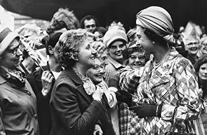 Queen Elizabeth II chatting to Geordie housewives during her visit to Newcastle 1st Queen Elizabeth II chatting to Geordie housewives during her visit to Newcastle 1st