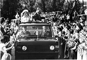 Images Dated 21st June 1977: Queen Elizabeth II and The Duke of Edinburgh are driven though South Park, Bootle