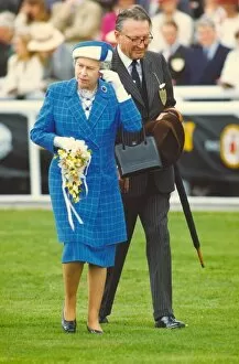 Images Dated 26th June 1993: Queen Elizabeth II at Newcastles Gosforth Park Racecourse on the Northumberland