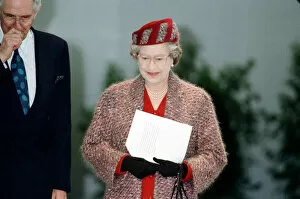 Images Dated 15th March 1991: Queen Elizabeth II opening the new terminal at Stansted Airport. 15th March 1991