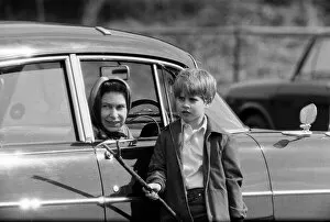 Images Dated 1st May 1971: Queen Elizabeth II and Prince Edward at Windsor Great Park, Berkshire. 1st May 1971