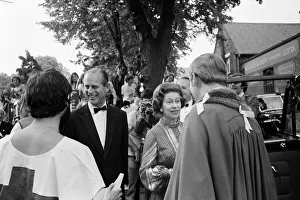 Images Dated 4th June 1977: Queen Elizabeth II and Prince Philip, Duke of Edinburgh attend Windsor Medieval Fair