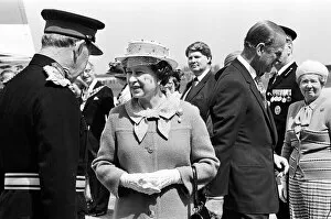 Queen Elizabeth II and Prince Philip, Duke of Edinburgh attend the opening of a new
