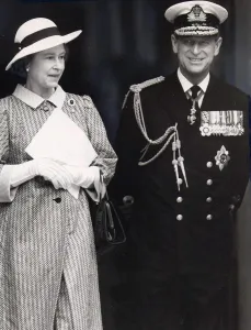 Queen Elizabeth II and Prince Philip, Duke of Edinburgh leaving St Paul' Queen Elizabeth II and Prince Philip, Duke of Edinburgh leaving St Paul'