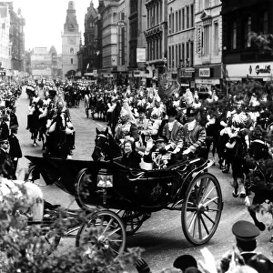 Queen Elizabeth II and Prince Philip May 1977 drive through the streets of Glasgow Queen Elizabeth II and Prince Philip May 1977 drive through the streets of Glasgow
