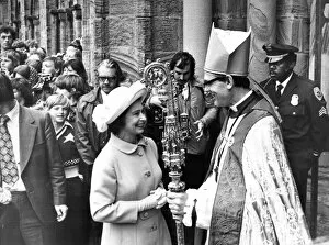 Images Dated 15th July 1977: Queen Elizabeth II and Prince Philip on the North East Leg of The Jubilee Tour 1977 to