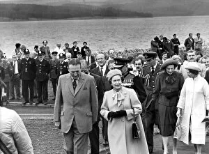 Images Dated 26th May 1982: Queen Elizabeth II and Prince Philip officially open the Kielder Reservoir, Kielder Water