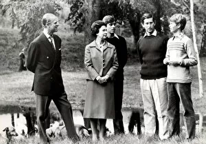 Images Dated 20th November 1979: Queen Elizabeth II and Prince Philip with Prince Charles, Prince Andrew and Prince Edward