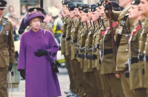 Images Dated 28th November 1991: Queen Elizabeth II and Prince Philip visit Durham The Queen inspects