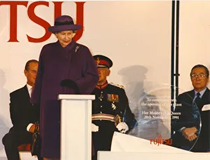 Images Dated 28th November 1991: Queen Elizabeth II and Prince Philip visit Durham The Queen opens