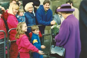 Images Dated 28th November 1991: Queen Elizabeth II and Prince Philip visit Durham - The Queen goes on a walkabout
