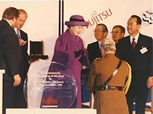 Images Dated 28th November 1991: Queen Elizabeth II and Prince Philip visit Durham The Queen opens